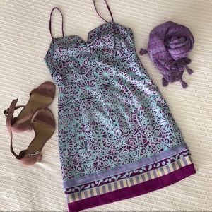 NICOLE MILLER Purple Kaleidoscope Dress, EUC